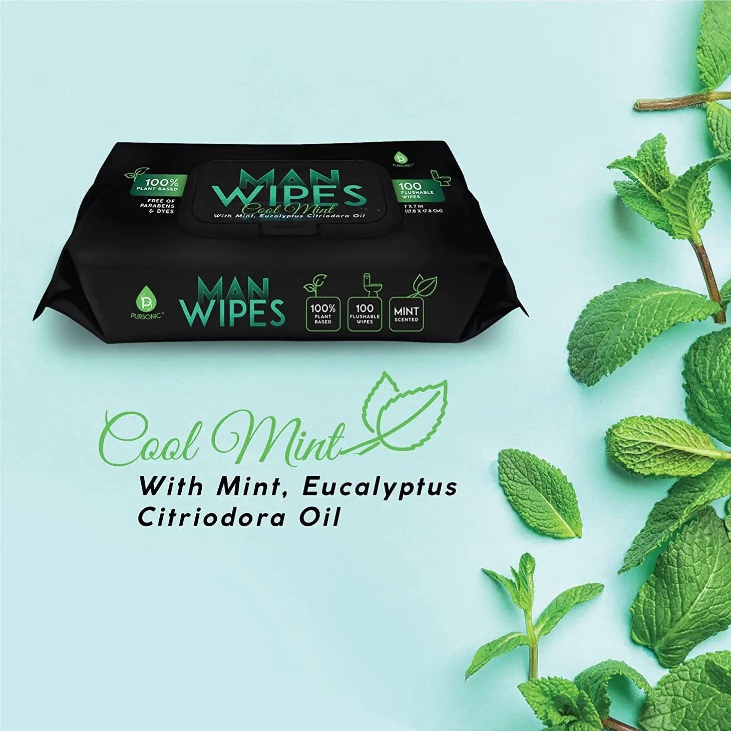 Man Wipes Mint Scented